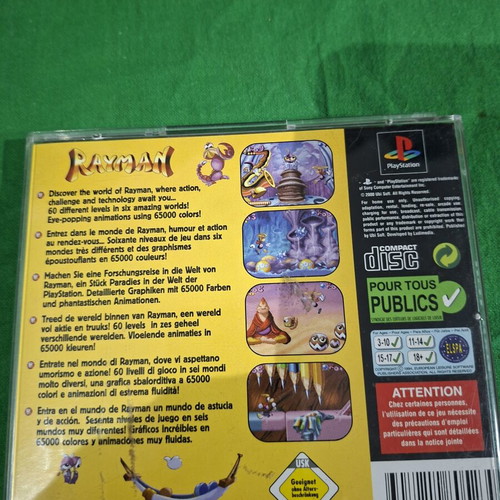 Rayman PlayStation 1 game used, no box or manual, functional