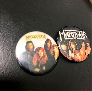 ΜΑΝOWAR-MEGADEATH. 2 heavy metal κονκάρδες 80s