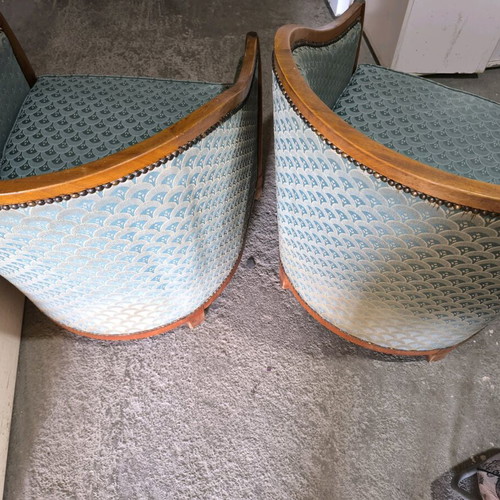 Vintage armchair set used, two pieces