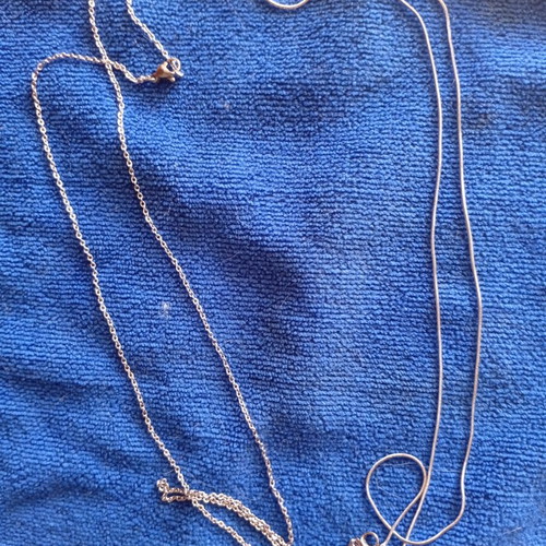 Stainless Steel Chains set of 2, classic cable and snake design