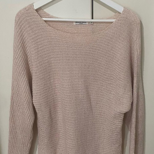 Brave Soul knitted top baby pink like new