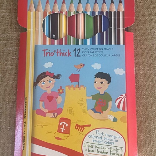 Stabilo Trio Thick colored pencils new, 12 colors