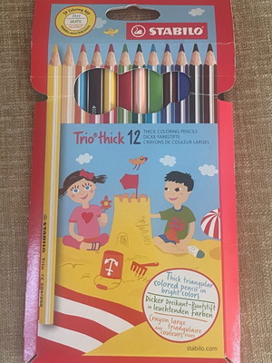 Stabilo Trio Thick colored pencils new, 12 colors