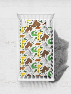 Flannel Small Zoo White Baby Bedding Set 100×140 New