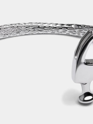 Elegatto Hammer Cuff Bracelet new, silver stainless steel