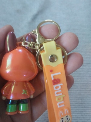 Labubu keychain new, orange