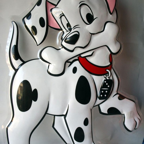 Disney 101 Dalmatians vintage 90's plastic decorative wall poster 50cm new