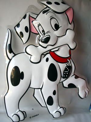 Disney 101 Dalmatians vintage 90's πλαστική διακοσμητική αφίσα τοίχου 50cm καινούργια