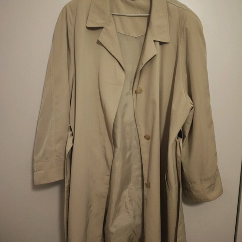 Topline oversized trench coat with shoulder pads like new, beige