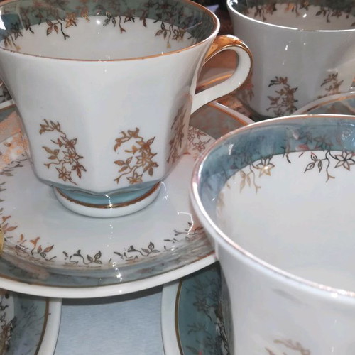 Zajecar Yugoslavia cups used, set of 12, vintage porcelain