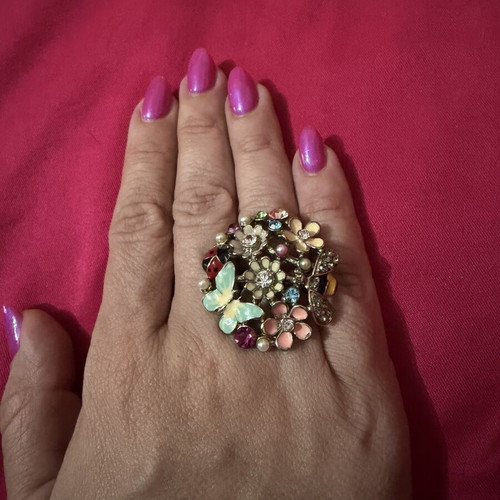 Accessorize summer ring used, multicolor floral design