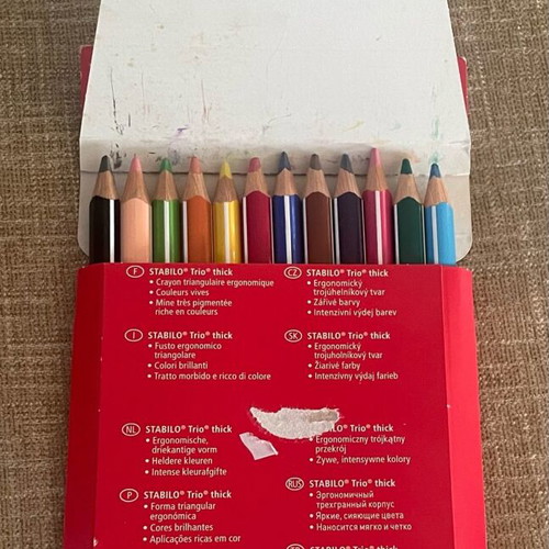 Stabilo Trio Thick colored pencils new, 12 colors