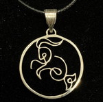 Handmade silver Capricorn symbol