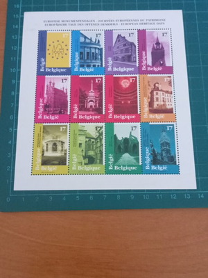 Belgium 1998 European Heritage Days Stamp Sheet new