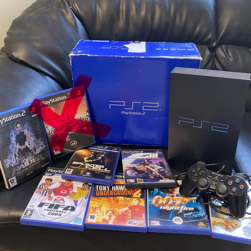 PlayStation 2 κονσόλα σαν καινούργιο με 7 παιχνίδια, χειριστήριο, καλώδια και memory card