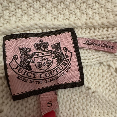 Juicy Couture vintage knitted cardigan size S, like new, cream
