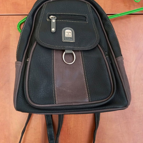 Charm & SHAPE backpack bag used, faux leather, black and brown