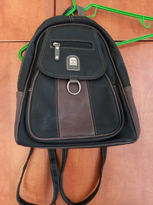 Charm & SHAPE backpack bag used, faux leather, black and brown
