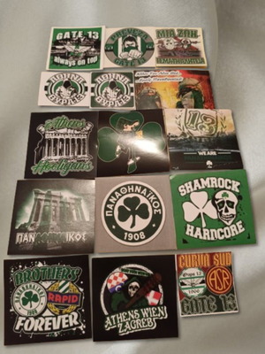 Panathinaikos stickers pack of 15 like new