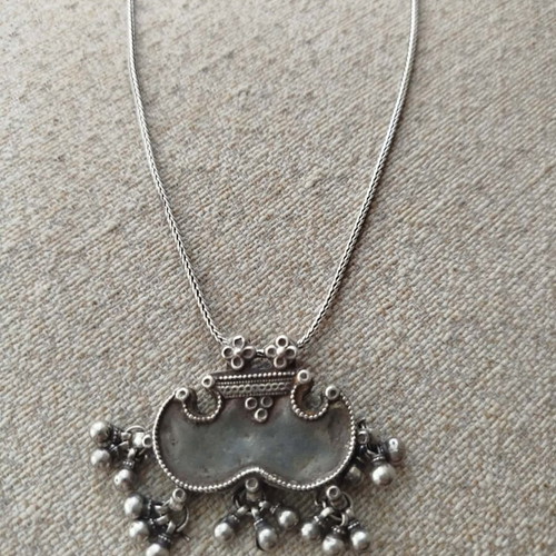 Handmade Silver 925 Necklace 27g Ethnic Tribal Design like new