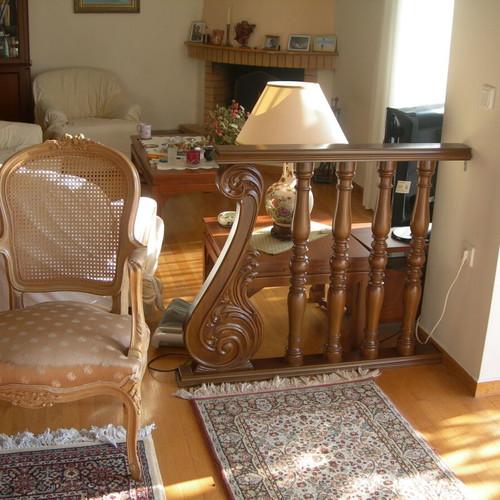 Wooden decorative railing used, solid walnut wood