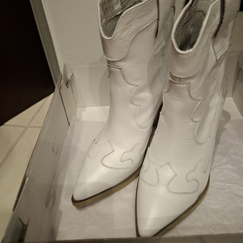 Migato western cowboy boots white size 38 new