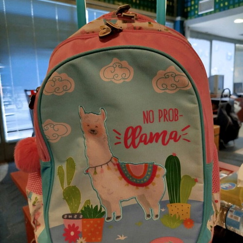 Must school backpack used with wheels and three pockets