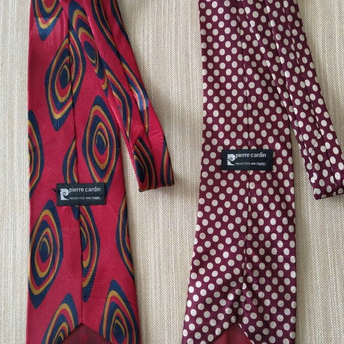 Pierre Cardin vintage ties, two, like new, colorful