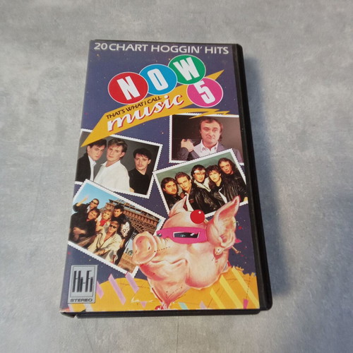 Now 5 VHS tape used with 20 music video clips from 1980s