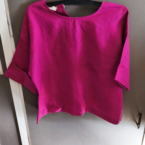 Regalinas women's blouse with batwing sleeve new, lilac, one size