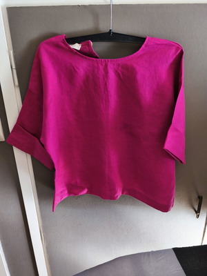 Regalinas women's blouse with batwing sleeve new, lilac, one size