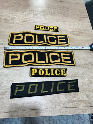Σήματα patch police μεταχειρισμένα, πακέτο 5 τεμαχίων με δώρο 3D patch pvc και θήκη ζώνης
