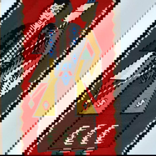 Παλιό υφαντό χαλάκι μεταχειρισμένο με μικρή φθορά