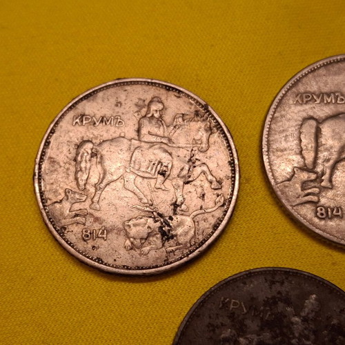 5 Leva coins used, pack of 3 from Bulgaria 1930-1943