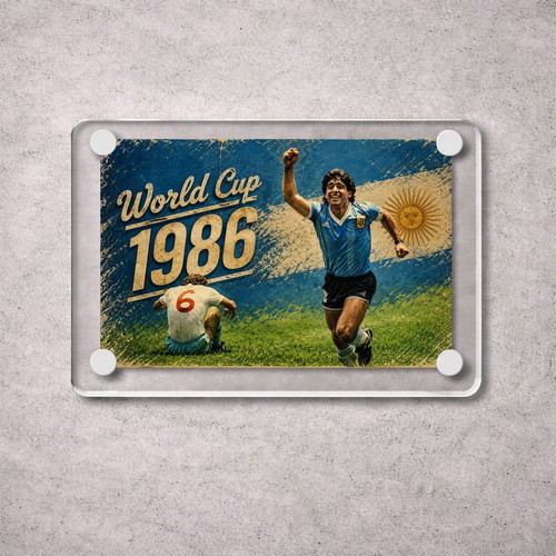 Diego Maradona 1986 World Cup Acrylic Fridge Magnet new