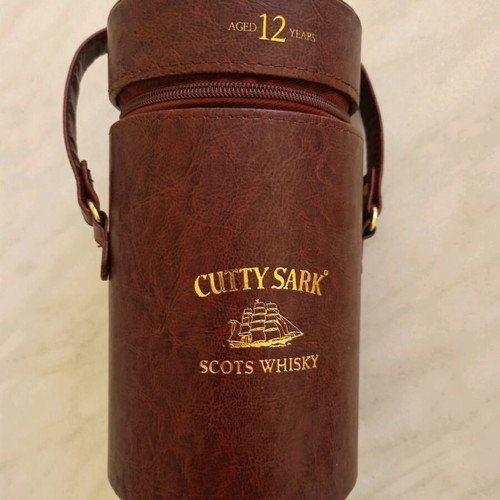 Leather case for Cutty Sark whisky used, collectible