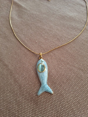 Fish necklace, stainless steel