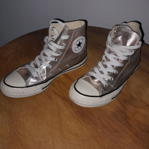 Converse All Star silver boots shoes like new