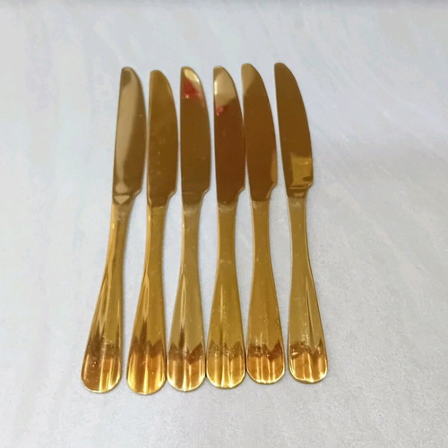 Gold dining knives new