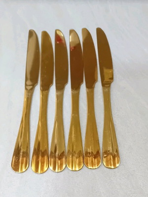 Gold dining knives new