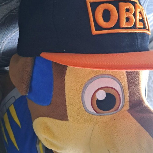 Obey Snapback Hat used with Original Box Logo black-orange