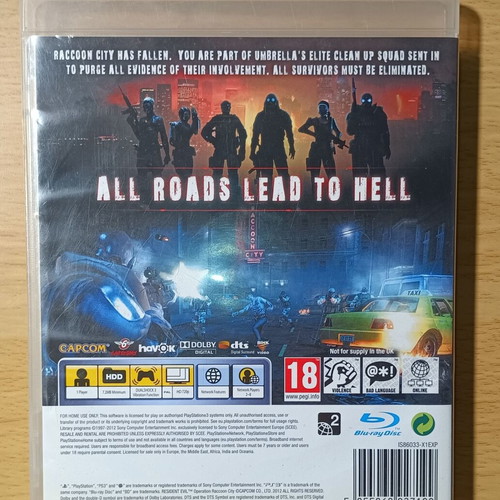 Resident Evil Operation Raccoon City PS3 game used