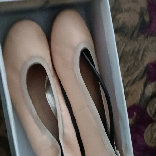 Leather Ballet Flats New Orthopedic Size 41 Beige