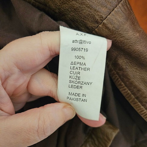 Attrattivo leather biker jacket like new, brown, vintage style