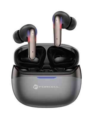 Forcell F-Audio Pulse Pro ασύρματα ακουστικά, ANC + ENC, Bluetooth 6.0, TWS, μαύρα