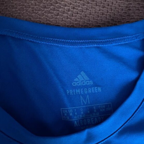 Adidas short-sleeve shirt like new, blue, size M