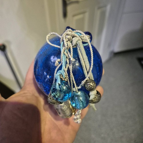 Decorative Crackle Pomegranate like new, symbol of luck and abundance