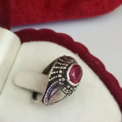 Silver 925 vintage ring used, size 54.5