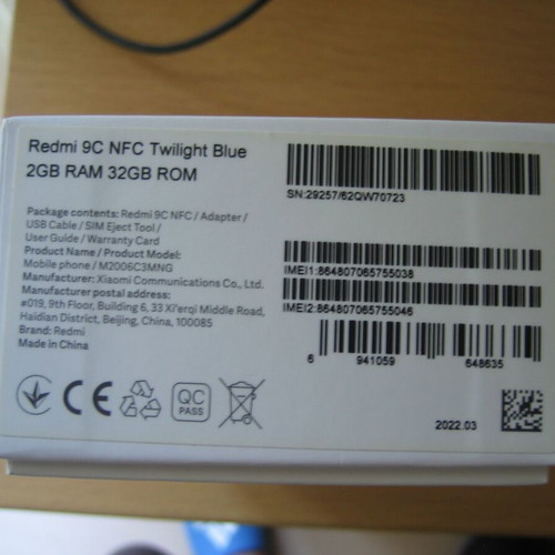 Xiaomi Redmi 9C NFC Twilight Blue like new, 2GB RAM 32GB ROM