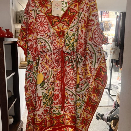 Dress with shirring, new, one size